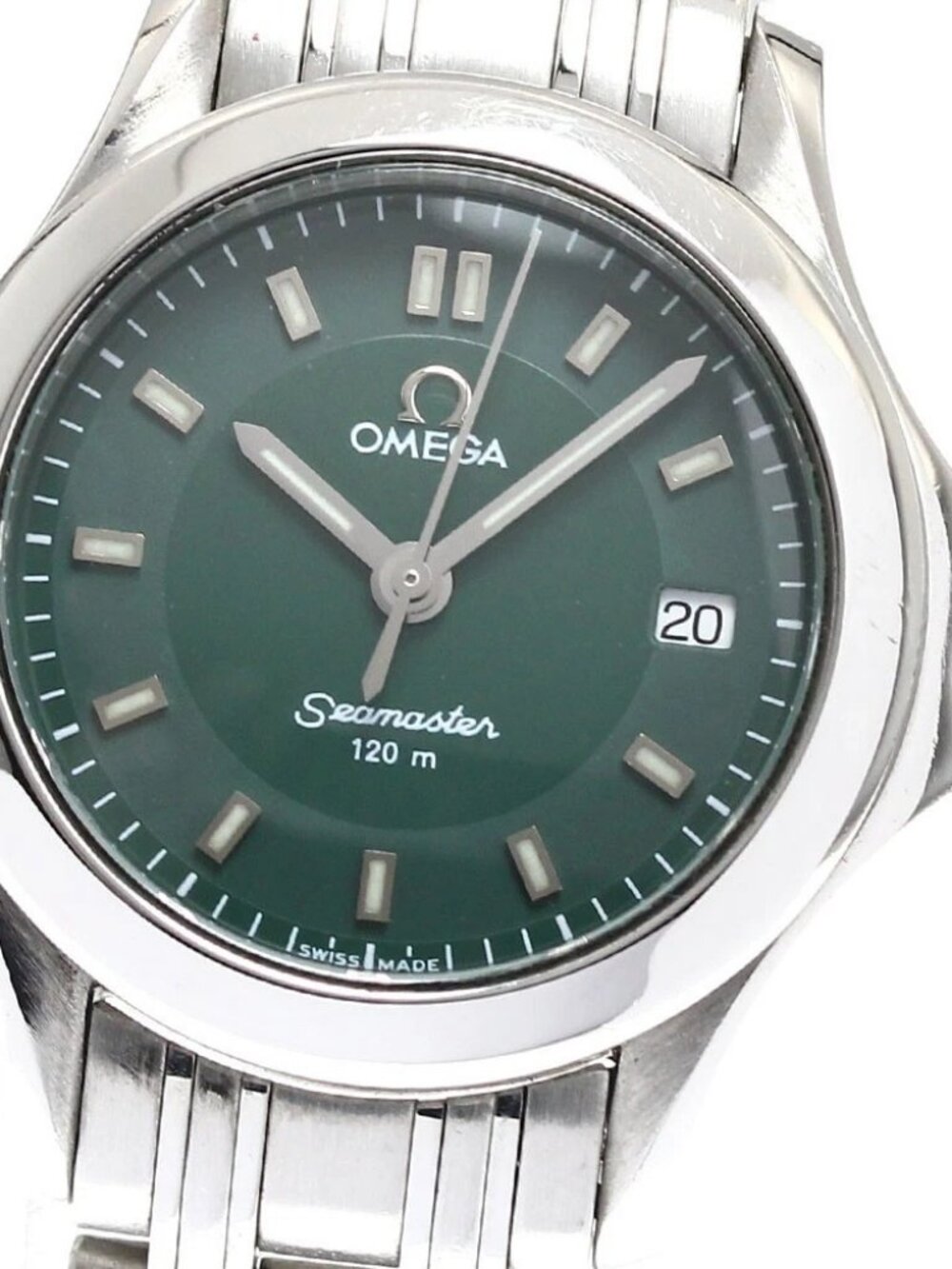 OMEGA Seamaster120M 2581.72 Date green Dial Quartz Ladies Watch_908584
